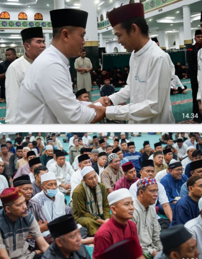 Danlanud RSN Hadiri Tabligh Akbar di Masjid Raya An Nur, UAS Ajak Jamaah Hijrah Menuju Kebaikan