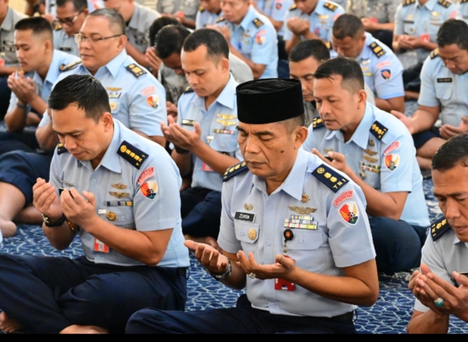 Mantapkan Pembinaan Rohani, Lanud RSN gelar Kajian Dhuha Rutin Usai Apel Pagi