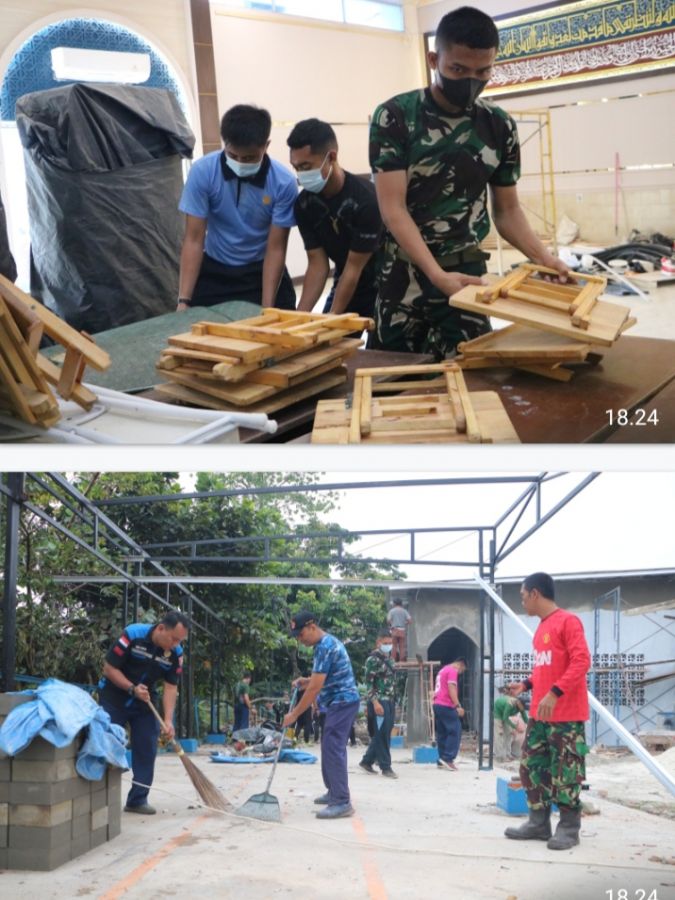 Masjid Amrullah Lanud Roesmin Nurjadin Berbenah Sambut Bulan Suci Ramadhan 1446 H