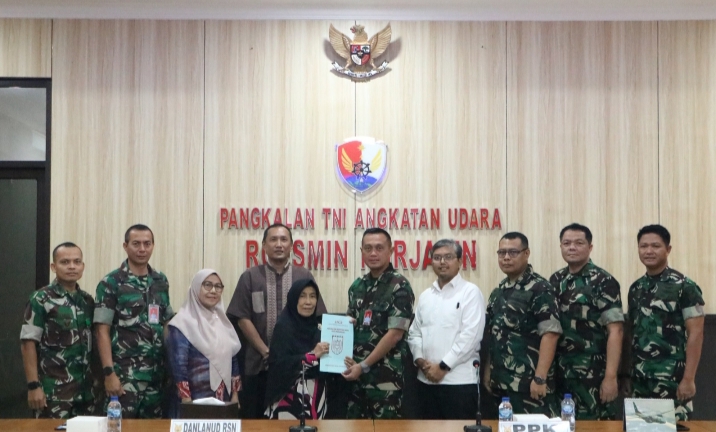 Penandatanganan Pelepasan Hak Tanah Pengganti Aset TNI AU Digelar di Lanud RSN