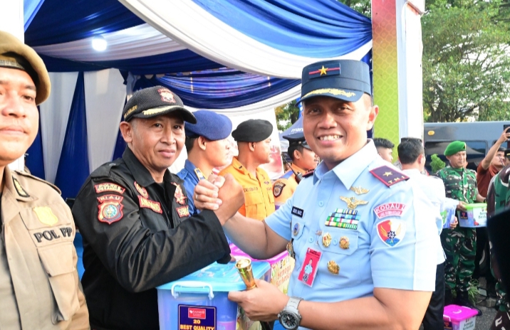 Perkuat Sinergi Forkopimda, Danlanud RSN Ikuti Peninjauan Kesiapan Natal Tahun Baru